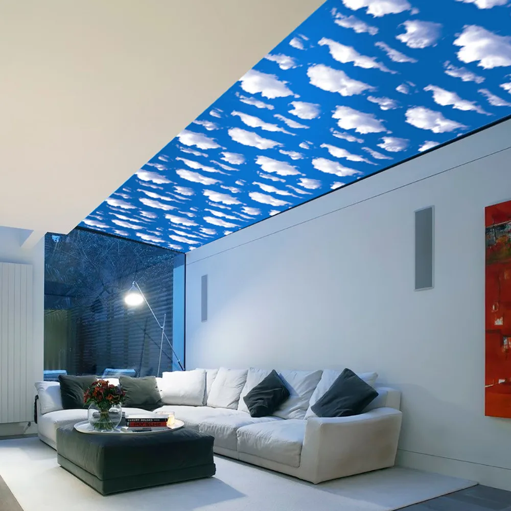 Natural Self-adhesive Wallpaper Sky Waterproof Wall Sticker Diy Panels Decal Home Decor Glow In The Dark Ceiling Decorations