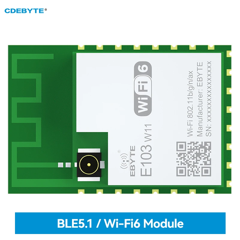 WIFI6 Module BLE5.1 Support AT Command CDEBYTE E103-W11 OTA Upgrade MQTT 10dBm High-Speed Data Transmission SMD Bluetooth Module