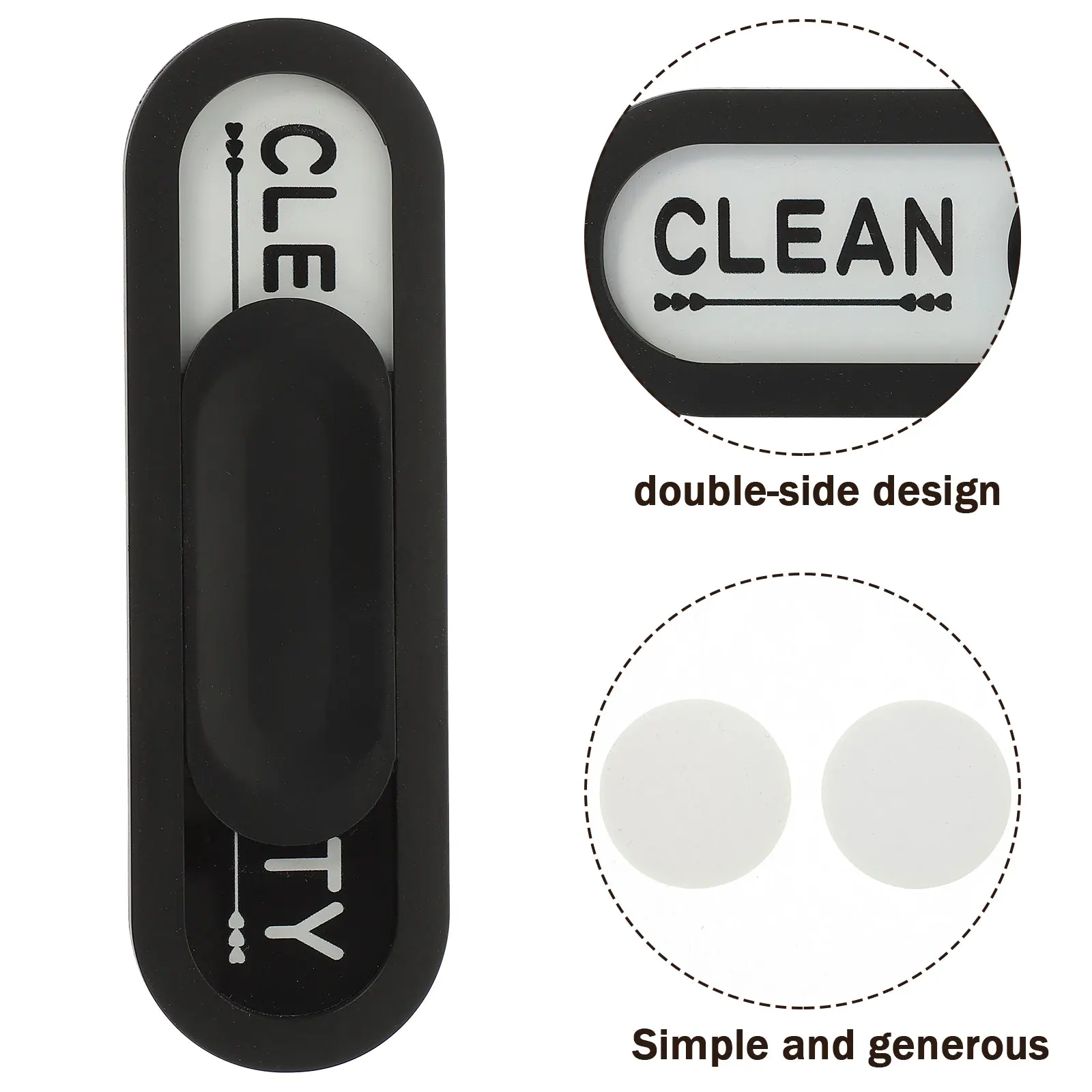 Dishwasher Magnet Oval Clean Dirty Sign Magnetic Non-Scratching Sliding Indicator Replacement Clean Dirty Dishwasher Sticker