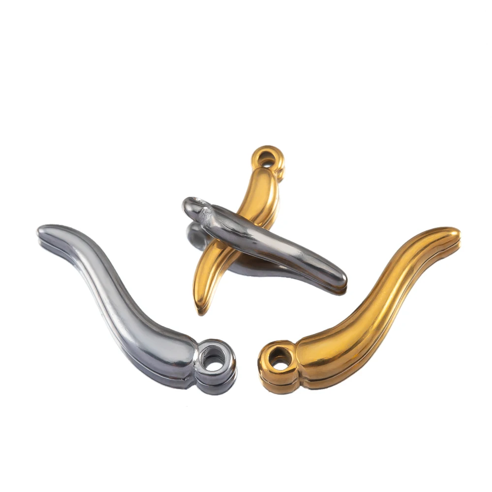 5 Stück Edelstahl Pfeffer Charms Simulierte Gemüse Ohrringe Anhänger für Halsketten DIY Schmuckherstellung Zubehör 15mm 20mm – Detail 2