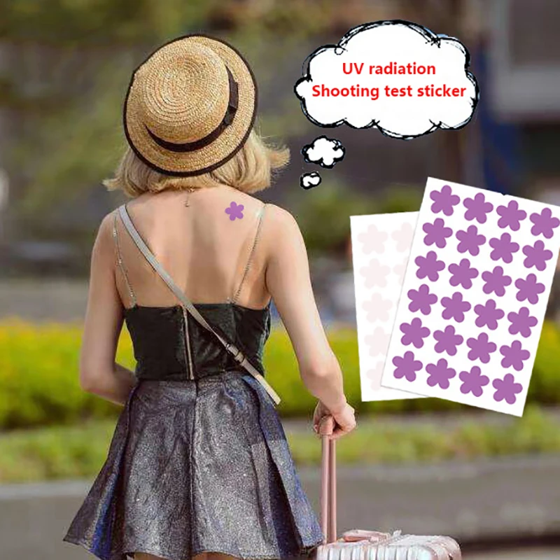 1/5Pcs Purple Uv Stickers UV Detecting Patches UV Test Stickers For Sunscreen Sunny Detection Patch Sun Protection Reminder Safe