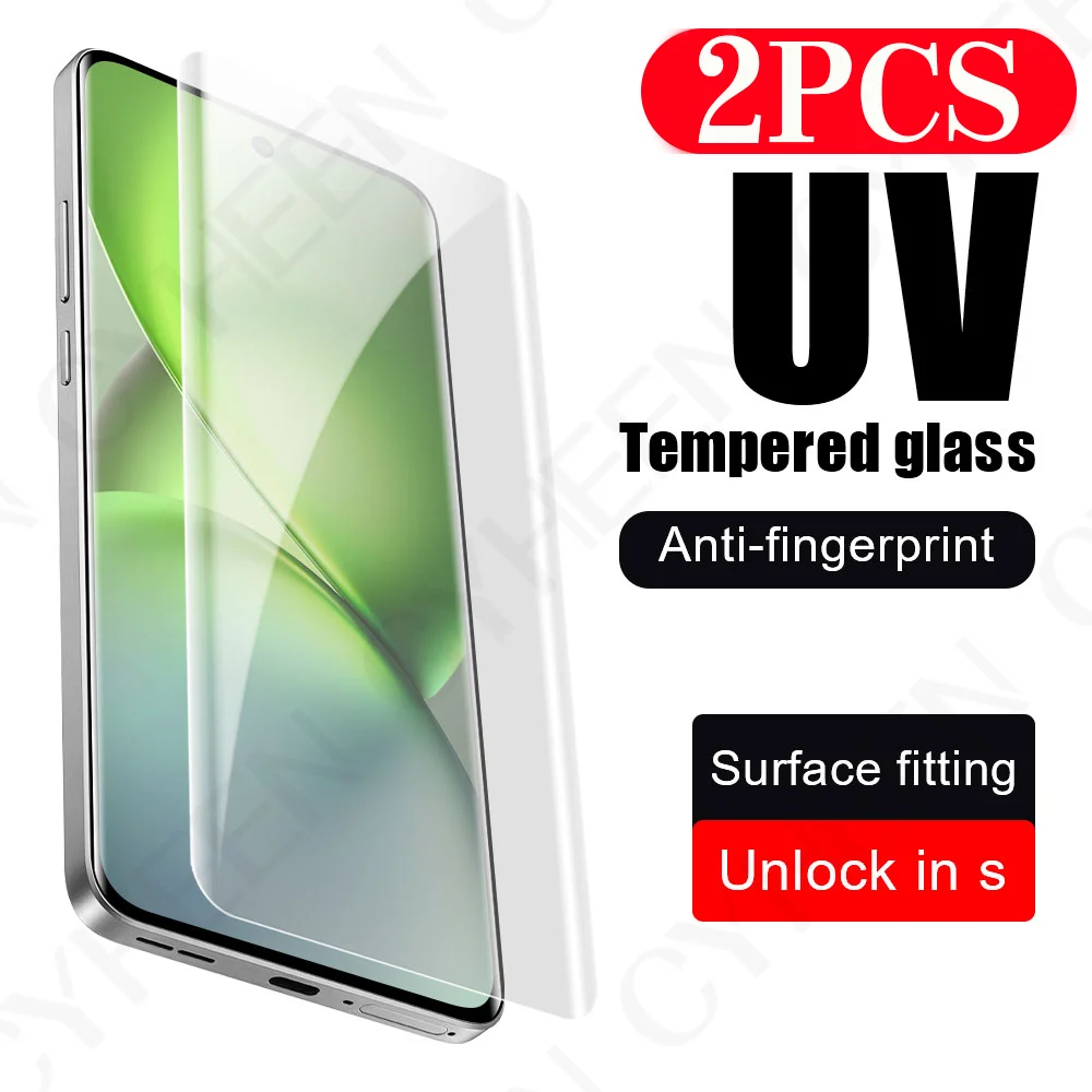 2Pcs Protective Film for vivo X200 Pro full cover UV Tempered Glass X100S X90 X80 X60 Phone Screen Protector S20 S19 S18 S17 Pro