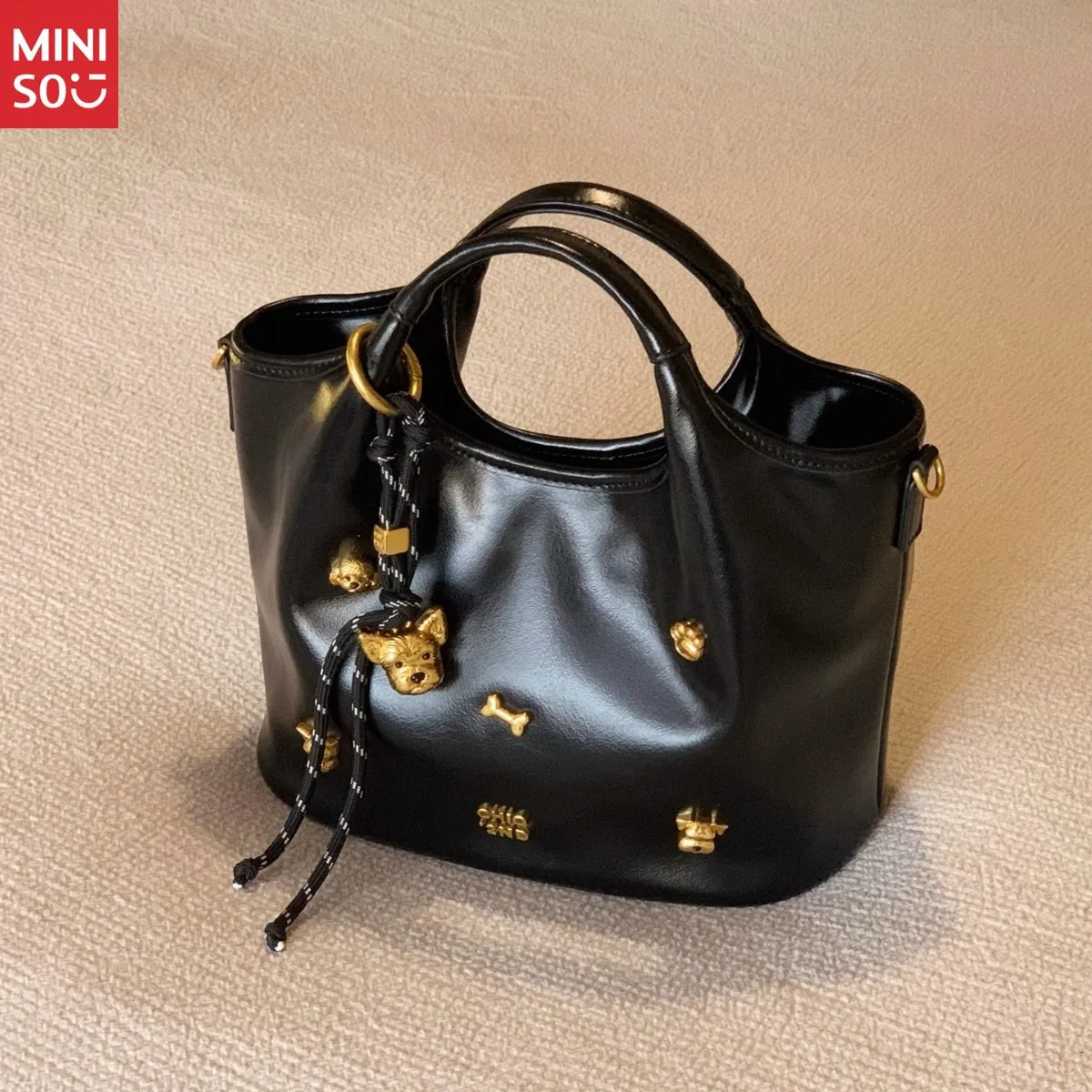 Miniso Hyde Park Bread Dog Tote Bag, Cute Animal Crossbody & Shoulder Bag for Women