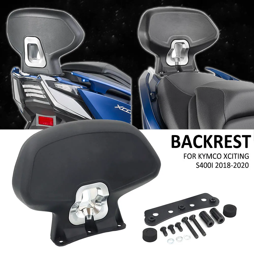 

NEW For KYMCO XCITING S400I S400 S 400 I 2018-2020 2019 Motorcycle Black Rear Passenger Seat Backrest Cushion Back Rest Pad