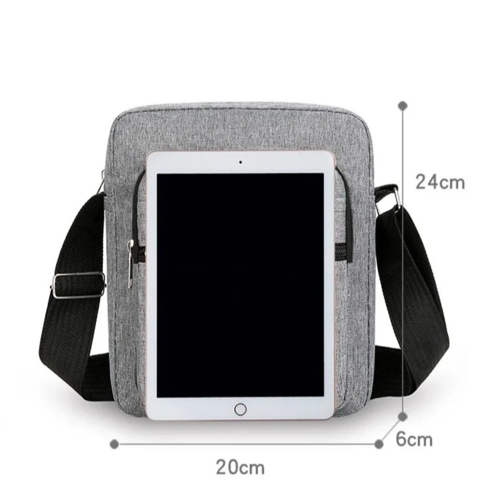 حقيبة كروس كبيرة جديدة أكسفورد رمادي رسول حقيبة كتف للرجال