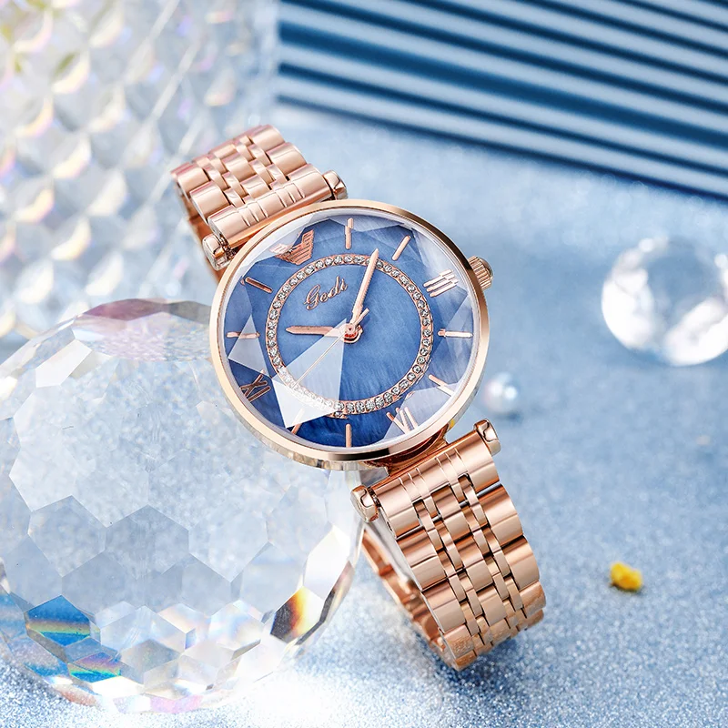 Fashion casual steel strap women's watch simple luxury ladies all-match quartz watch