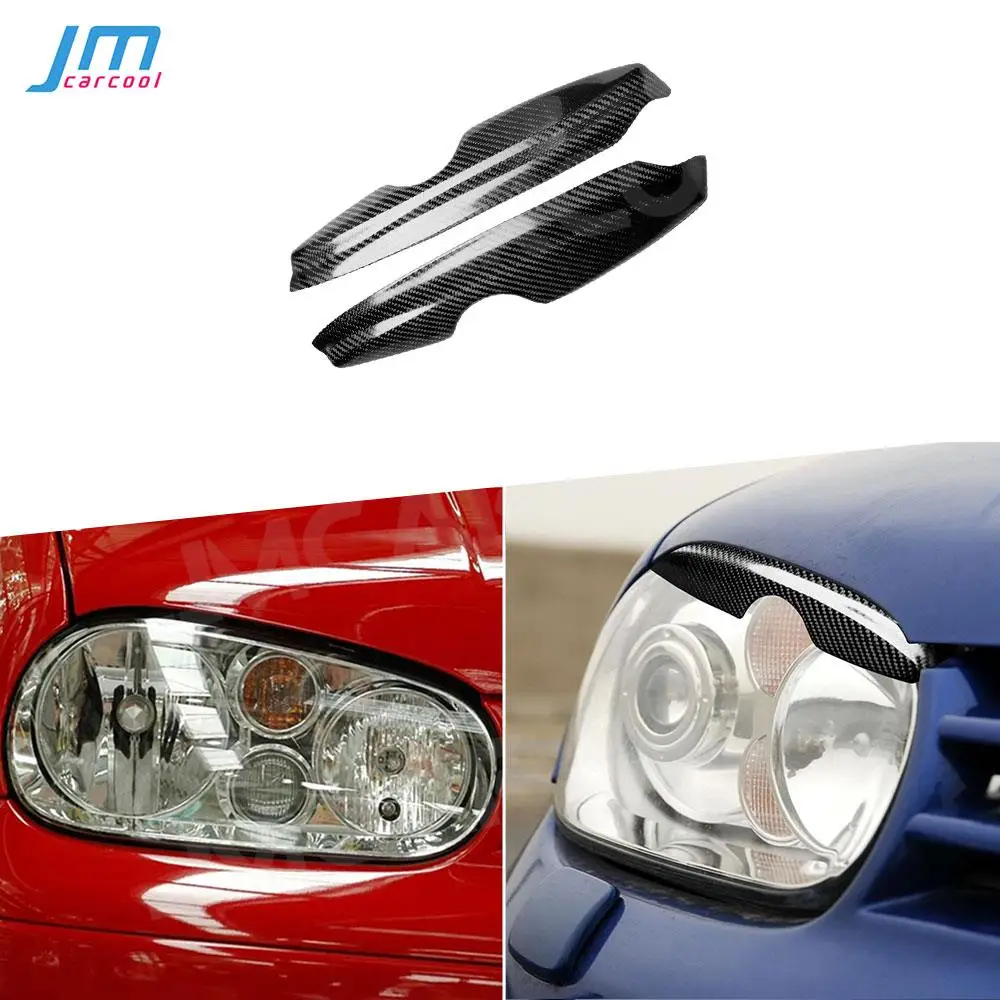 

Carbon Fiber Foaglamp Eyelid Headlight Eyebrow Sticker Trim Body kits for Volkswagen MK4 1998-2004 Car Facelift Accessories