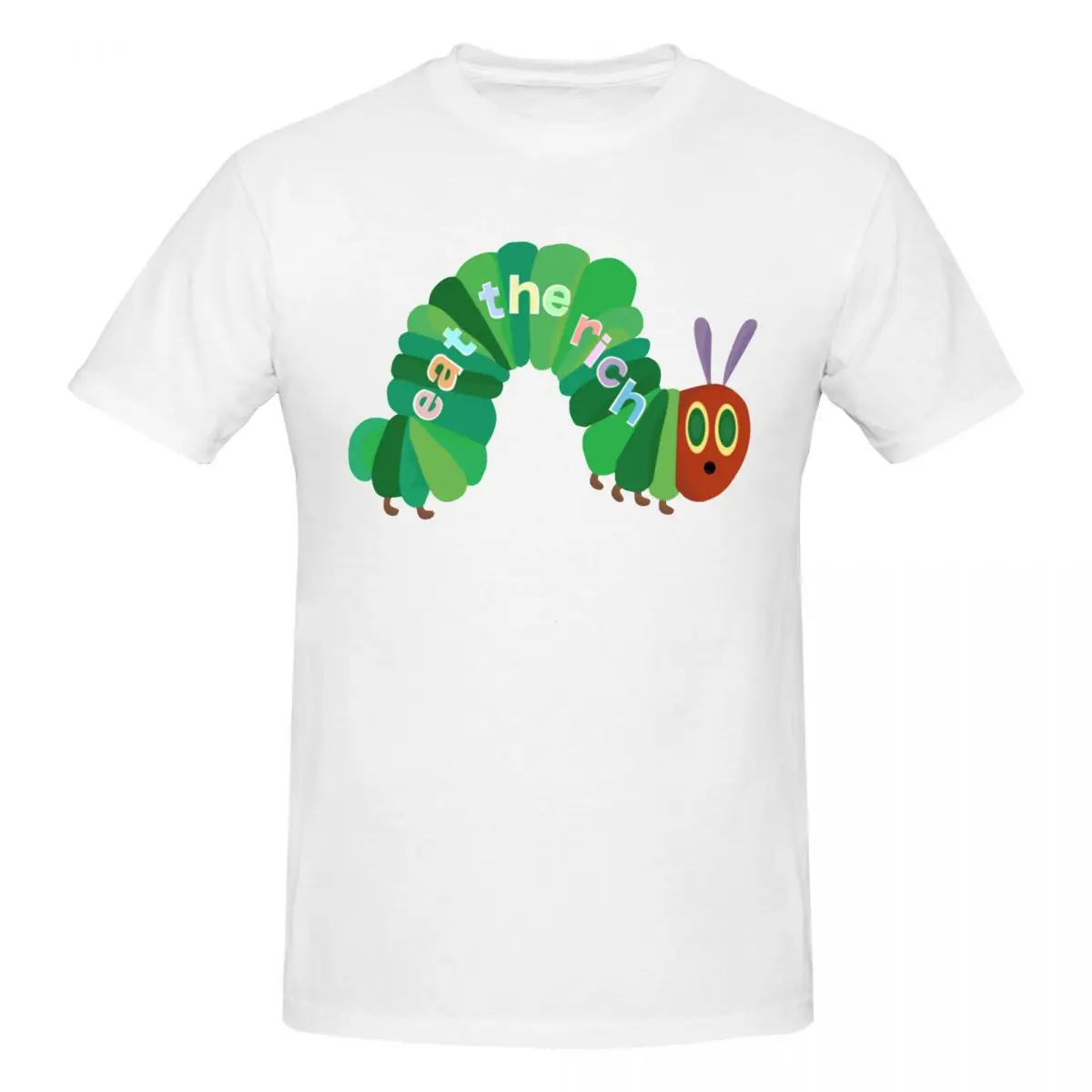 Eat The Rich Hungry Caterpillar T Shirts Graphic Y2K Gifts Tees Tshirt For Men Women Clothing