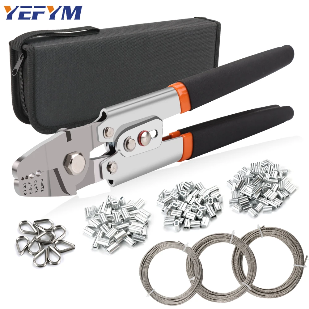 

Wire Rope Crimping Cutting Tool YEJ-122O Crimper for Fishing Lines and Aluminum Crimping Loop Sleeves up to 2.2mm Pliers