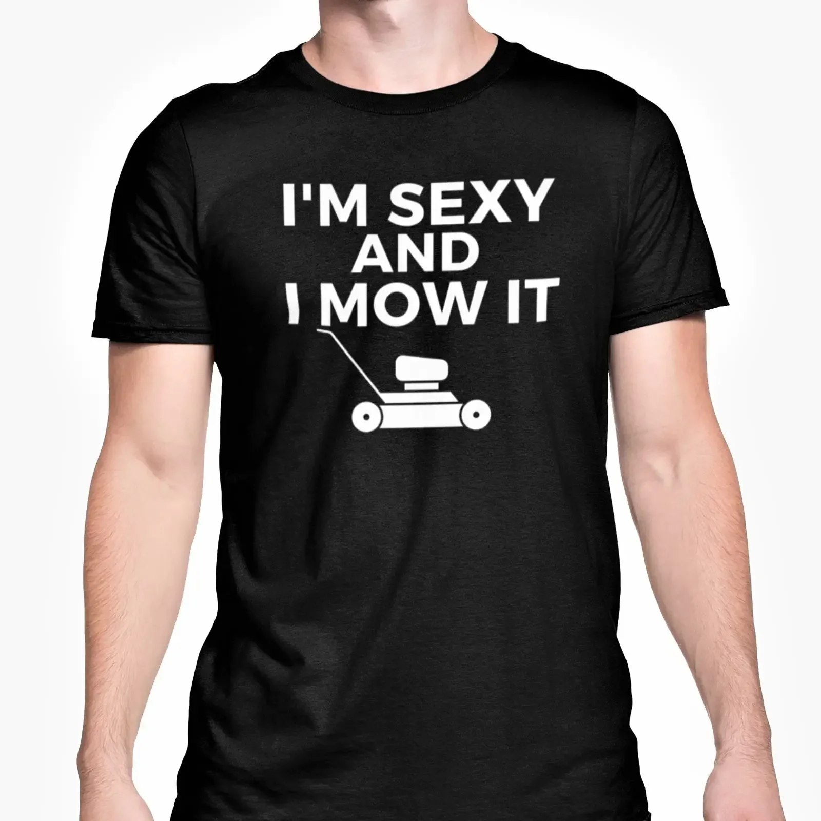 Lustiges Witz T Shirt Oberteil Im Sexy And I Mow It vintage Washed graphic streetwear Stylish Breathable Versatile Slightly