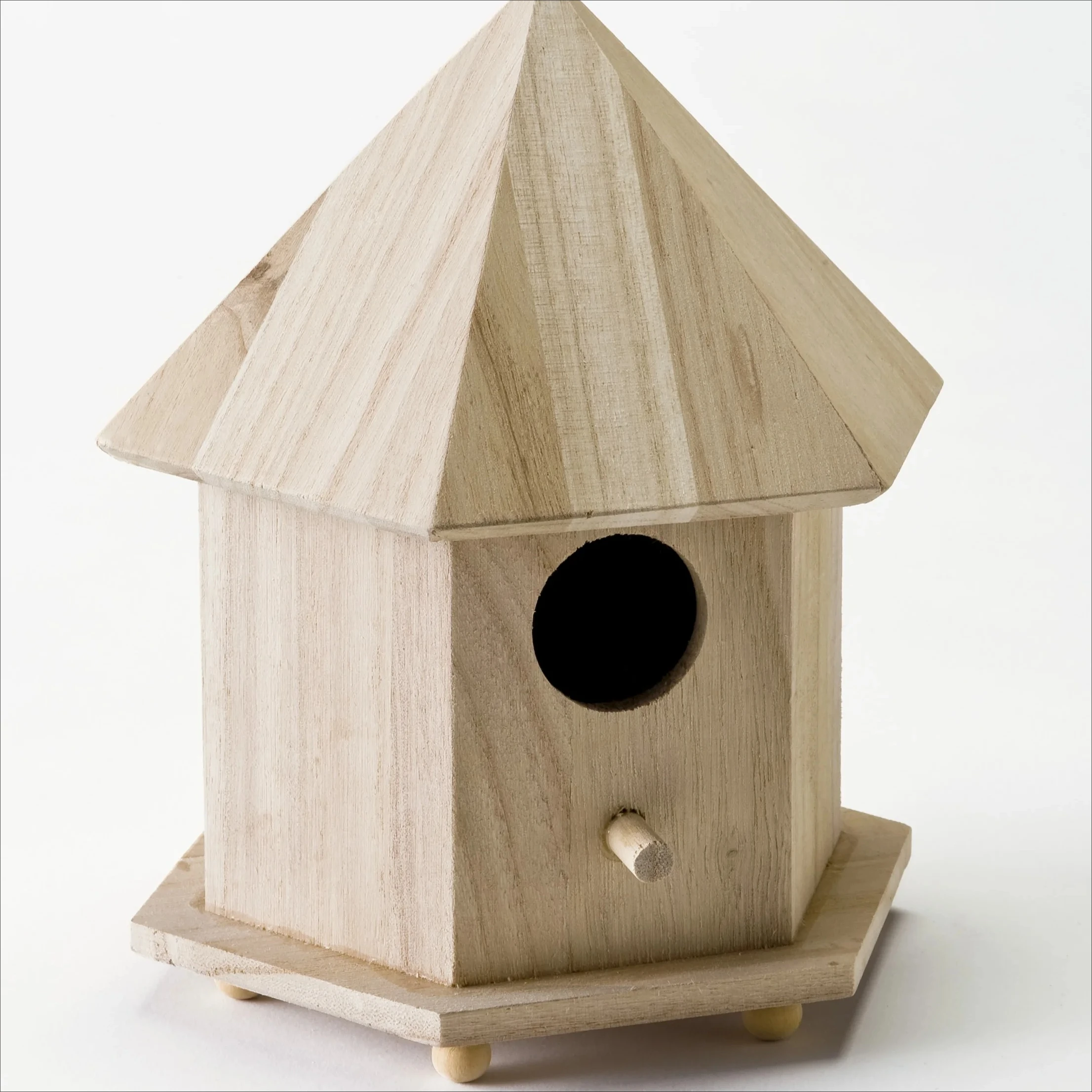 

Unpainted Wooden Bird House for Outside,Outdoors DIY Crafts Wood Birdhouses Kit for Kids Painting,Bird Feeder Building Kit