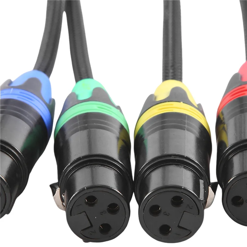 A29F-XLR 4-Channel 3-Pin Multi Network Stage And Studio Connection, XLR Male And Female Cable Stage Audio RJ45