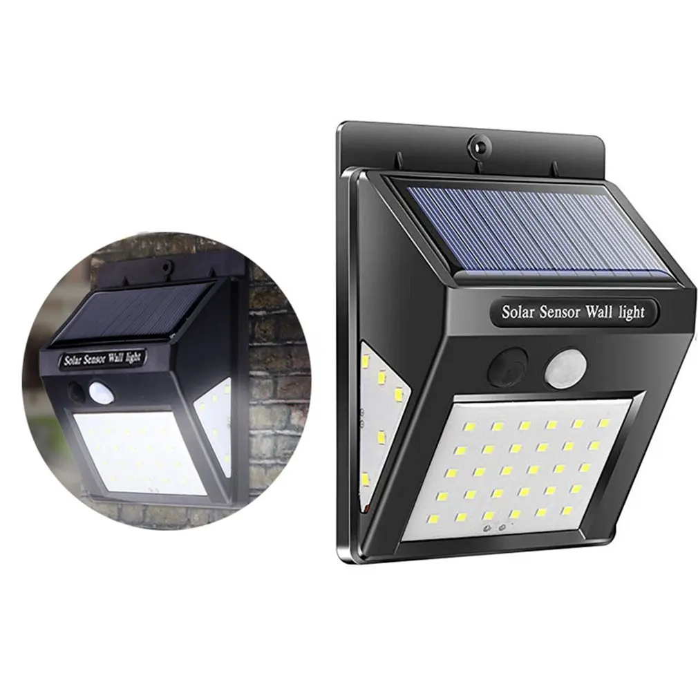 30 LED Solar Light Human Body Induction Wall Light Motion Sensor Street Lamp Induction Light