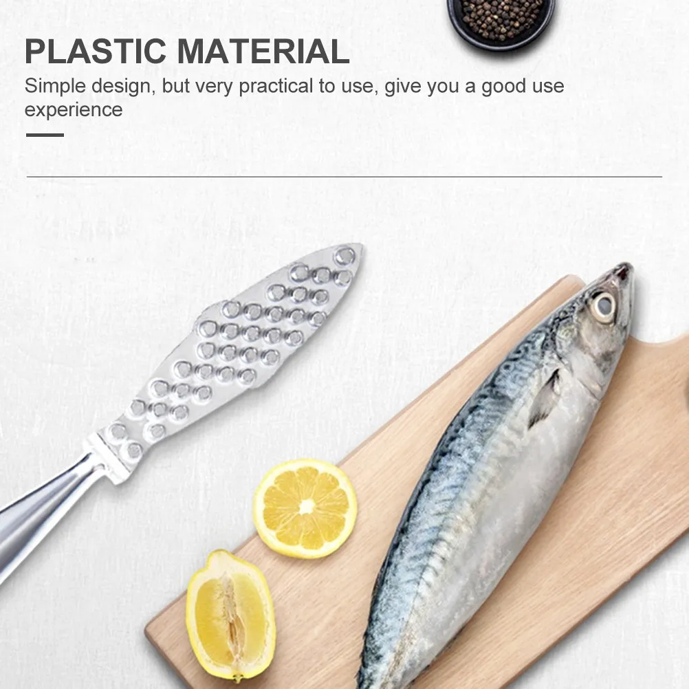 Fish Scale Scraper Aluminum Alloy Kitchen Tool Comfort Grip Non Scratch Hand Feel Cleaning Fish Skin Peeler