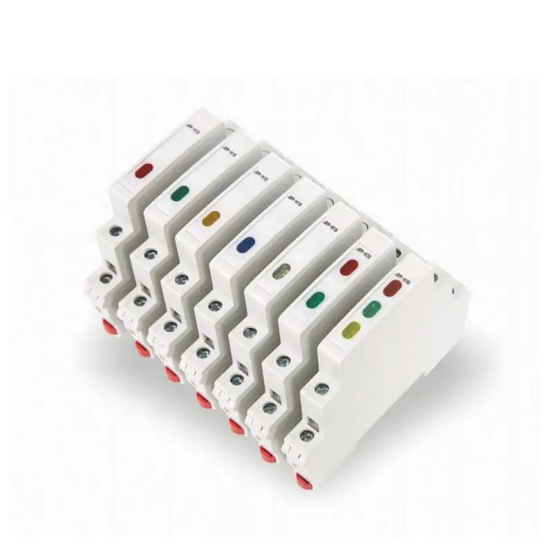 

Hot Sale 1Pcs 24V 220V AC/DC Track Type Signal Lamp JD9 Din Rail Indicator Light Tri-color Dual Color Light Red Green Yellow