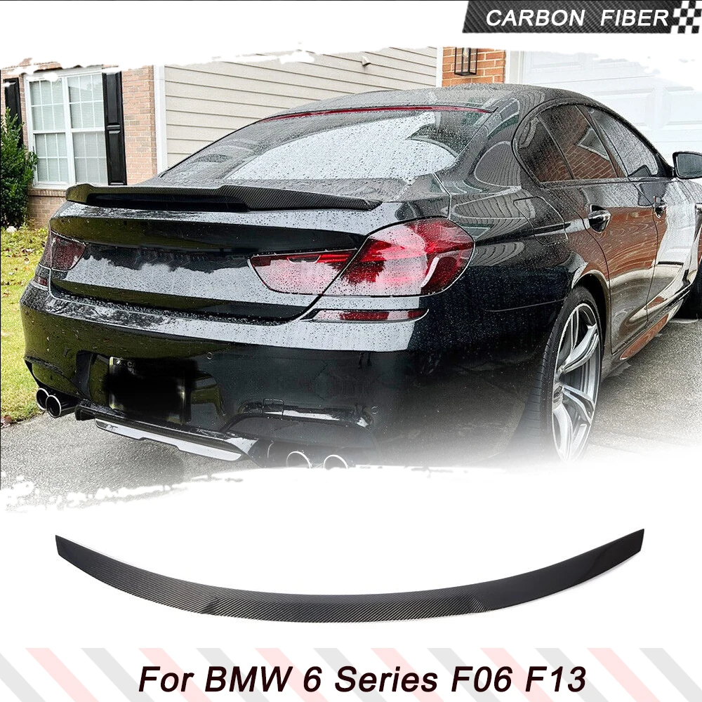 

Carbon Fiber Trunk Spoiler Fits for BMW 6 Series F06 F13 640i 650i M Sport M6 2012-2018 Rear Boot Lid Highkick Spoiler Lip FRP