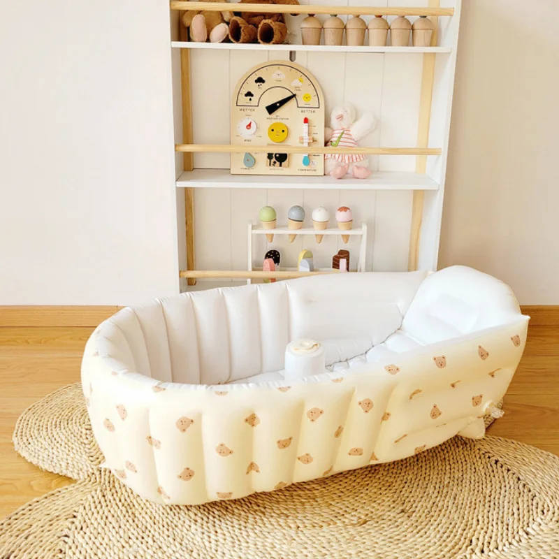 

Портативный складной надувной детский бассейн-ванна для малышей с сиденьем для обучения плаванию