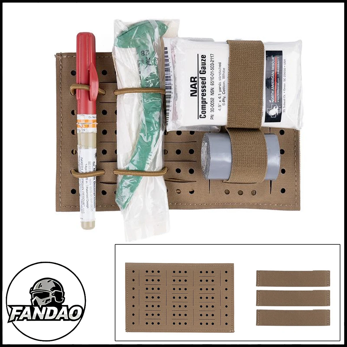 

Tactical Med Tray Insert MK2 Built-In Storage Board Medical Equipment Organization Storage Board for Outdoor Hunting Camping