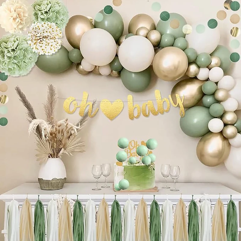 20pcs Grass Green Foam Balls Cake Decor 2-4cm Different Size Birthday Cupcake Toppers Ball Baby Shower Wedding Cake Decor Suppil