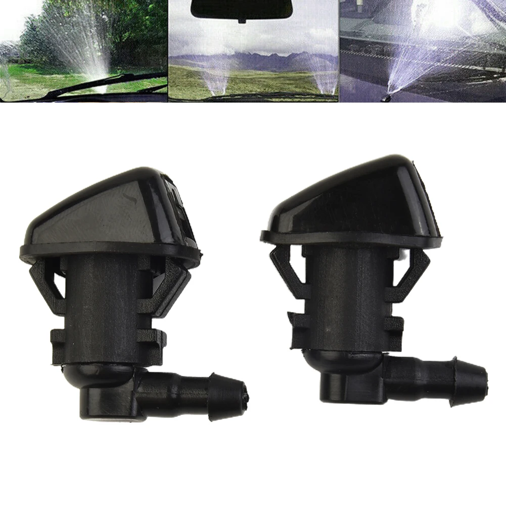 2pcs Washer Nozzles Front Windscreen Wiper Spray Washer Front Windshield Wiper Spray Nozzle For Ford Fiesta 2011-2015