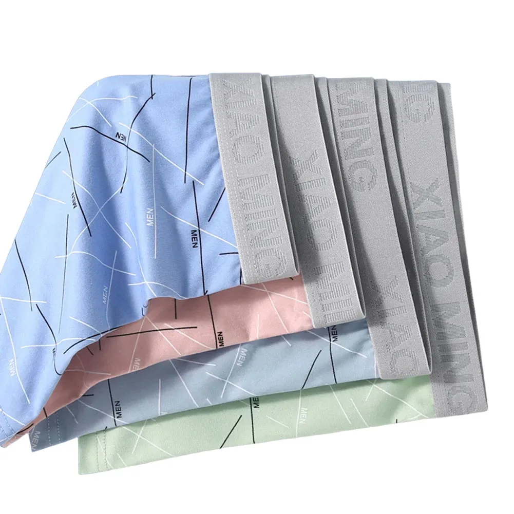 

4Pcs Sleepwear Breathe Trunks For Everyday 10 Spandex Material 90 Polyester Fabric Breathable Underwear For Sleepwear