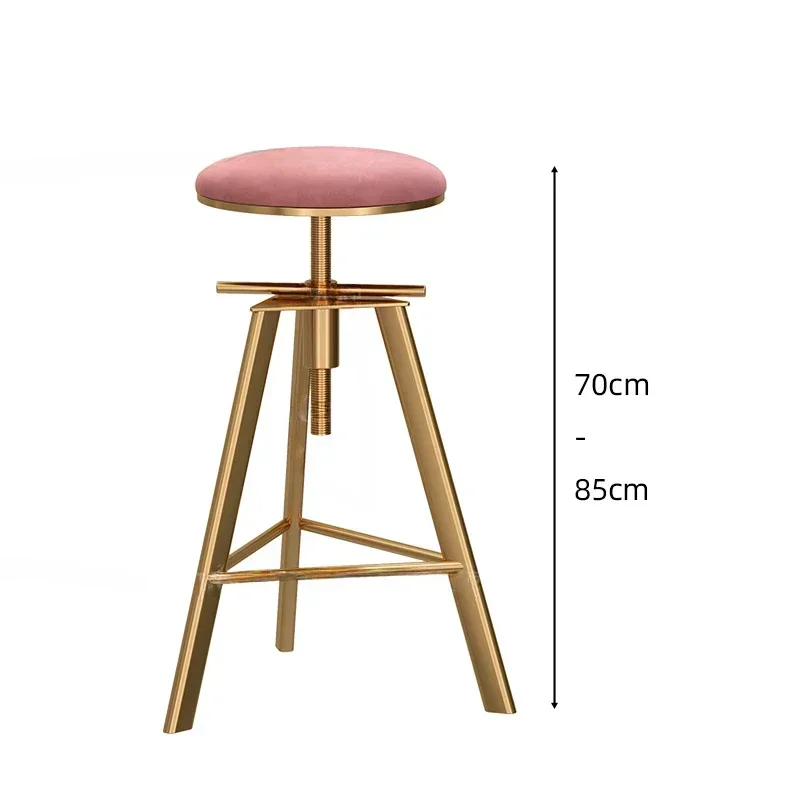 Lekkie krzesło Śniadanie Tabouret Design Bar Krzesła do manicure Wysoka wysokość Designerski szezlong Luksusowe meble do makijażu Cadeira