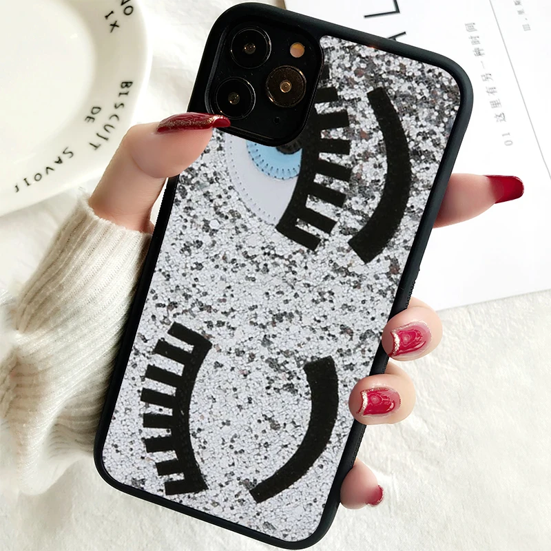 5S 2020 Phone Cover Case for iPhone 6 6S 7 8 PLUS X XS XR 11 12 13 MINI 14 PRO MAX Rubber Silicone  Fashion Chiara Ferragni Eyes