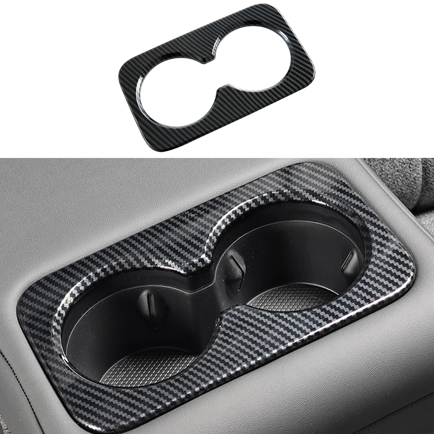 For Chery Jetour T1 2024 2025/ T2 Traveller 2023-2025 Car Accessories Rear Cup Holder Cover Panel Sticker 1PC 2