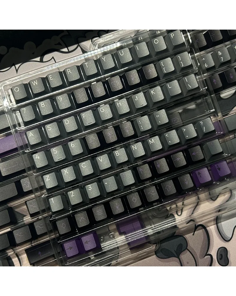 Keycaps, five-sided hot sublimation original pbt full set of keycaps, including 7U compatible ALICE