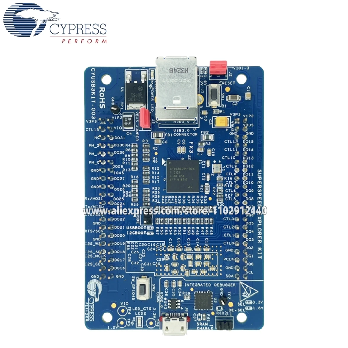 1PCS/LOT CYUSB3KIT-003 High speed interface development board tool USB3.0 CYUSB3014 FX3 Original stock