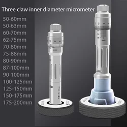 3つの爪に入れて、内部測定、内部絞り、高精度、0.005mm