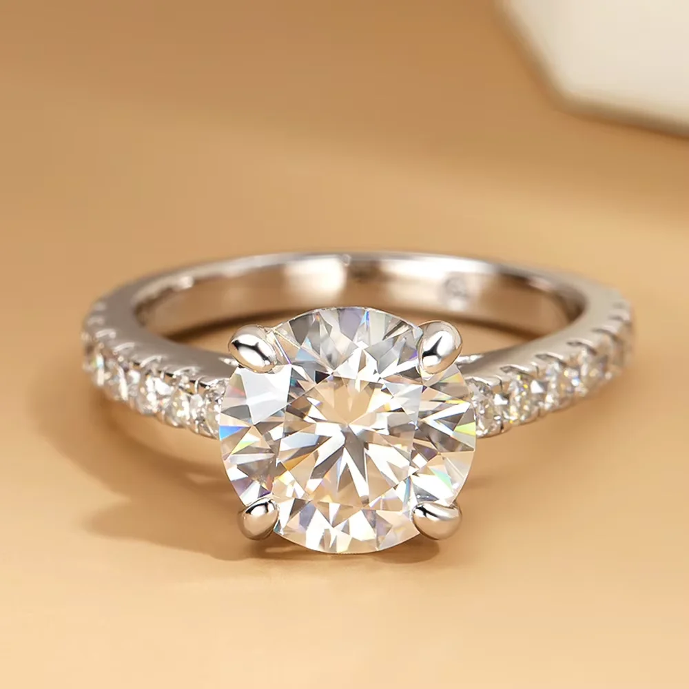 Serenity 3ct D Farbe Moissanit Ringe Für Frauen Geschenk 100% S925 Sterling Silber Funkelnden Labor Diamant Ewigkeit Ringe Edlen schmuck