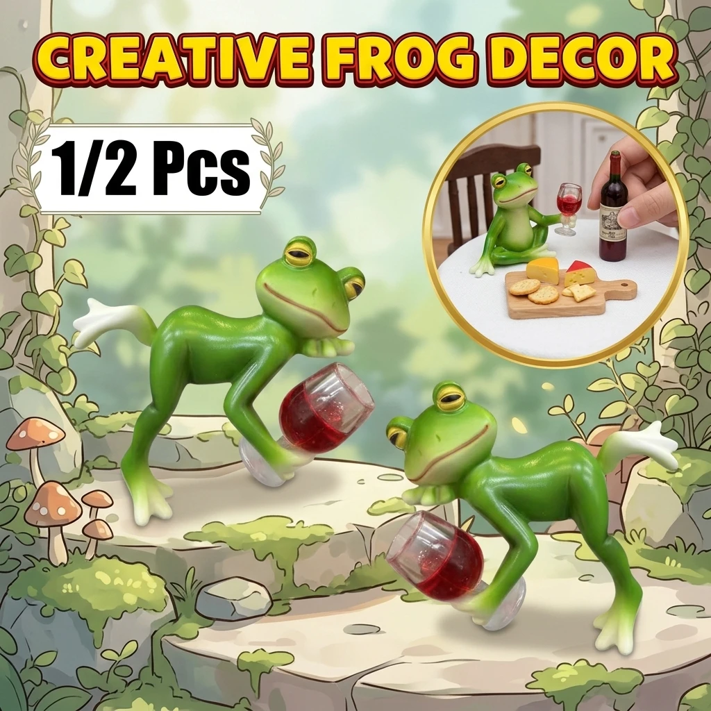 Contemporary Resin Frog Planter, Creative Handmade, for Outdoor, Balcony, Garden Decoration, Various Room Types, Christmas