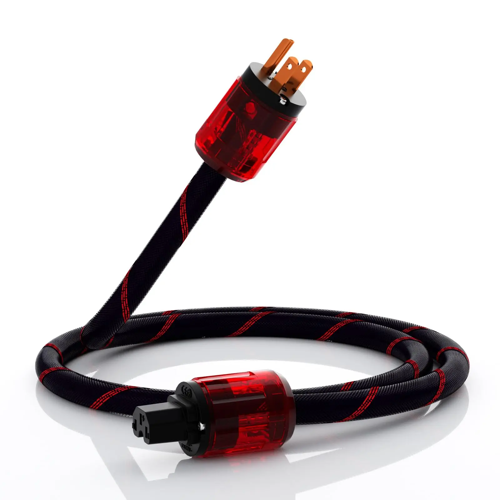 

Preffair 12AWG HiFi аудио кабель питания из чистой меди высокой чистоты OFC аудиофильский кабель питания 125 В 15 А плетеный кабель питания для динамика