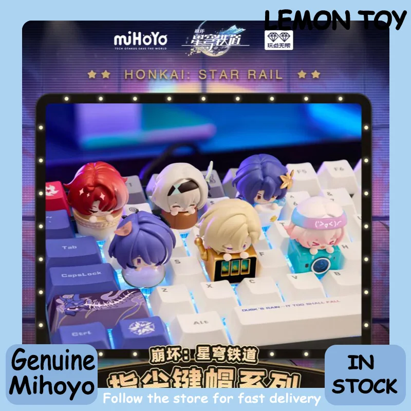 

Подлинная колпачок Mihoyo V2 Honkai Star Rail, штабелируемые фигурки, модная слепая коробка, игрушка, фигурка, украшение для рабочего стола, подарочный орнамент