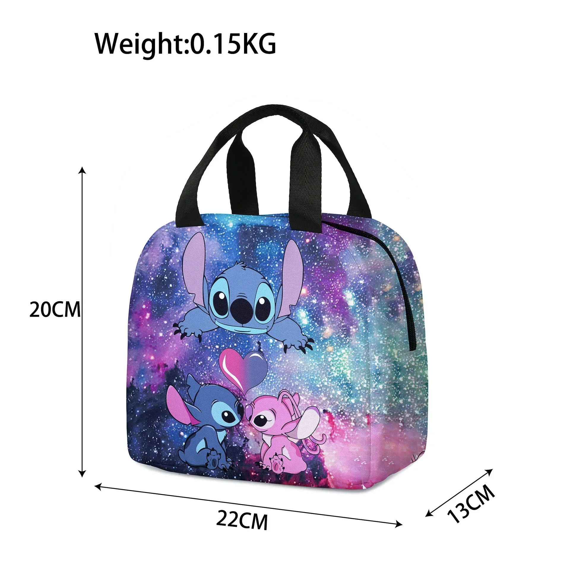 Lilo & Stitch Disney Stitch Lunch Bag Handbag Bento Waterproof Cooler Bag Lunch Container Food Storage Bag Cartoon Anime