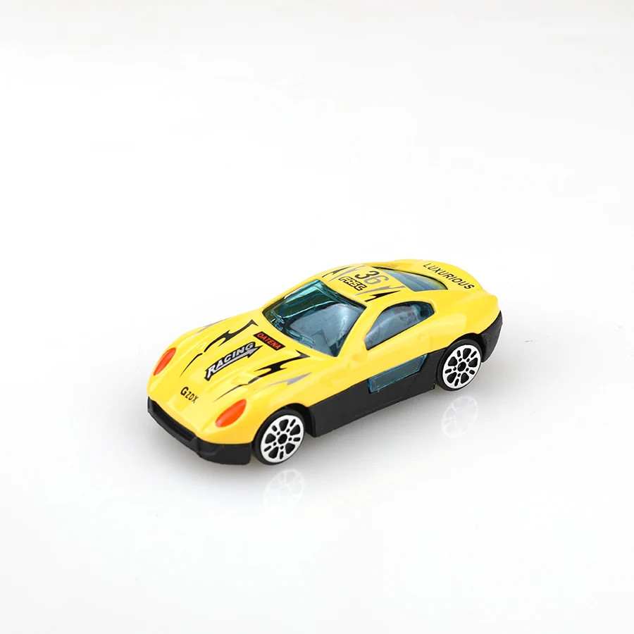 (Scatola) Set di auto da corsa/mini in lega colorata 1/64, 6 pezzi, metallo pressofuso, giocattolo per ragazzo, modello scorrevole, senza retroceso.