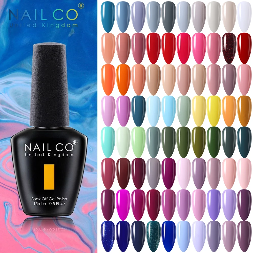 NAILCO 15ml Colorful Series Gel Nail Polish Design UV Nail Gel Summer Color Vernis Winer LED Nails Art Glitter All For Manicure