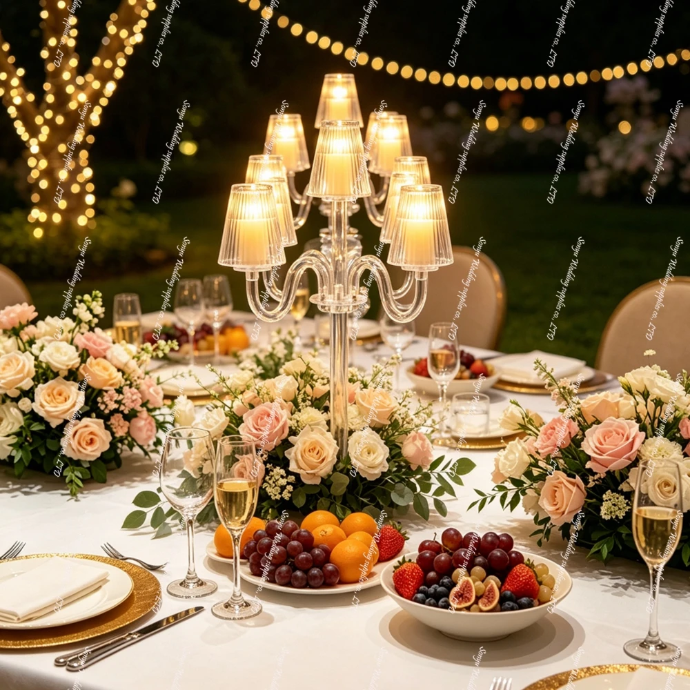 5/6/10pcs 90/100/110cm Flower Arrangement Stand Decorative Wedding Clear Acrylic Flower Stand for Party Wedding Decoration