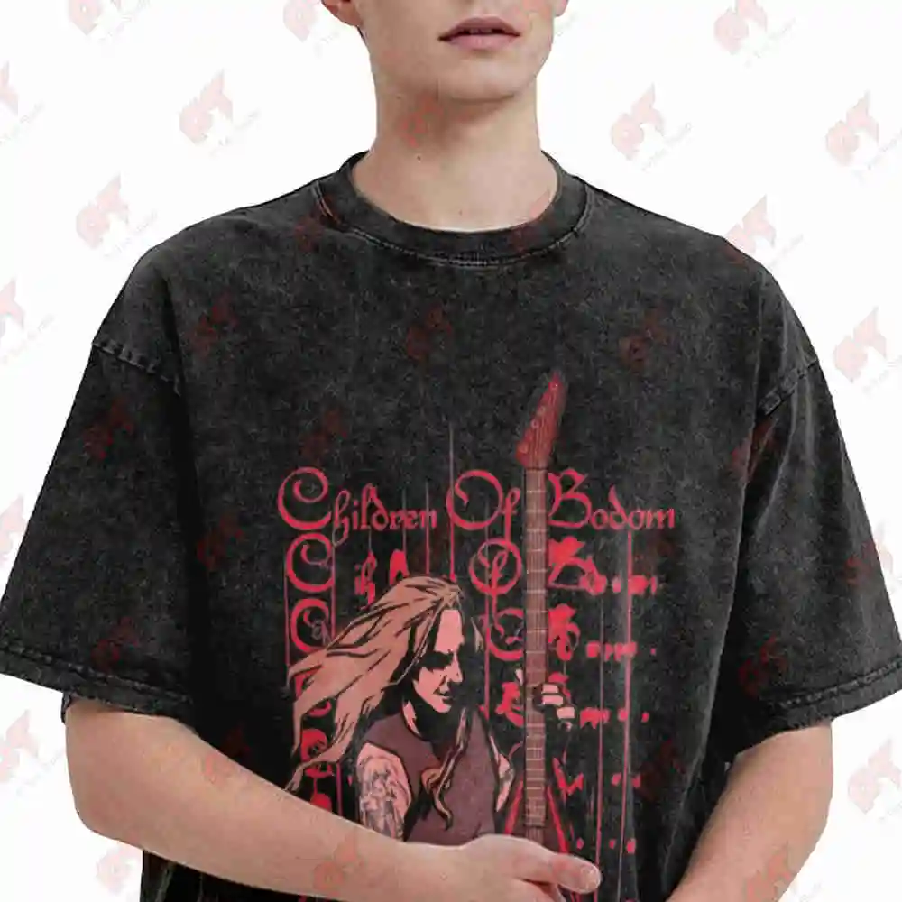 Alexi Laiho Vintage Washed Tee Pure Cotton T-Shirt