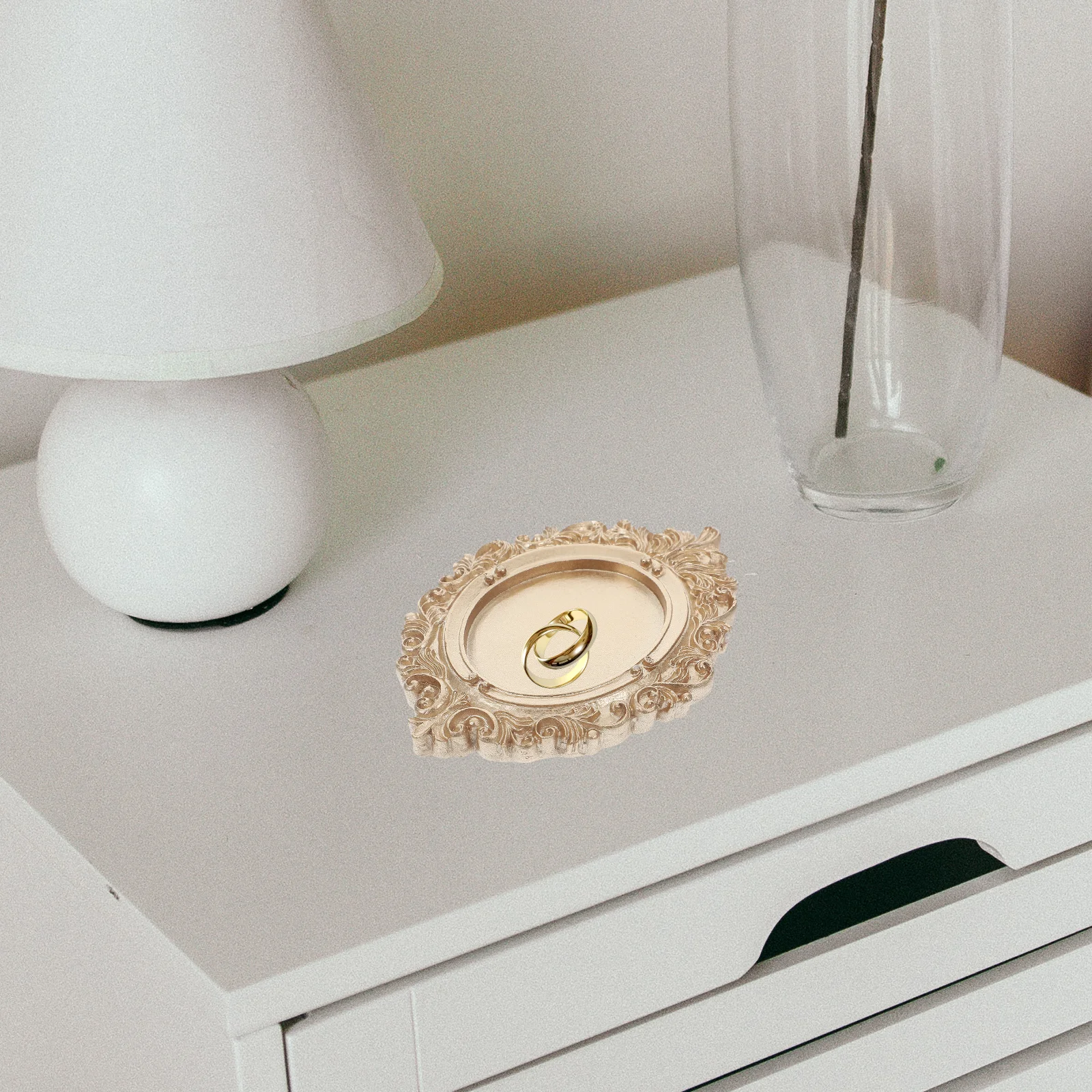 

Victorian Jewelry Dish Storage Tray Elegant European Style Vanity Decor Cute Room Key Tray Decorative Jewelry Plate