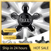 2025 Hot 4Pcs Car Tire Wheel Hub Center Cover Badge Decoration Set Car Accessories For Audi series A1 A3 A4 A4L A5 Q5 A6L A7 A8L