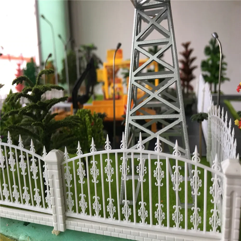 Top NEW 1:100 Model pociągu kolejowego budynku ogrodzenia ściany HO Z skala 100cm długości