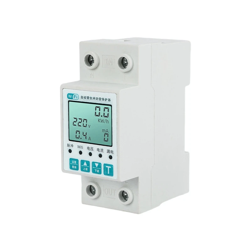 New Tuya Wifi Electricity Meter 11-In-1 LCD Energy Meter Auto-Reclosing Over Under Voltage Current Protector Timer Switch