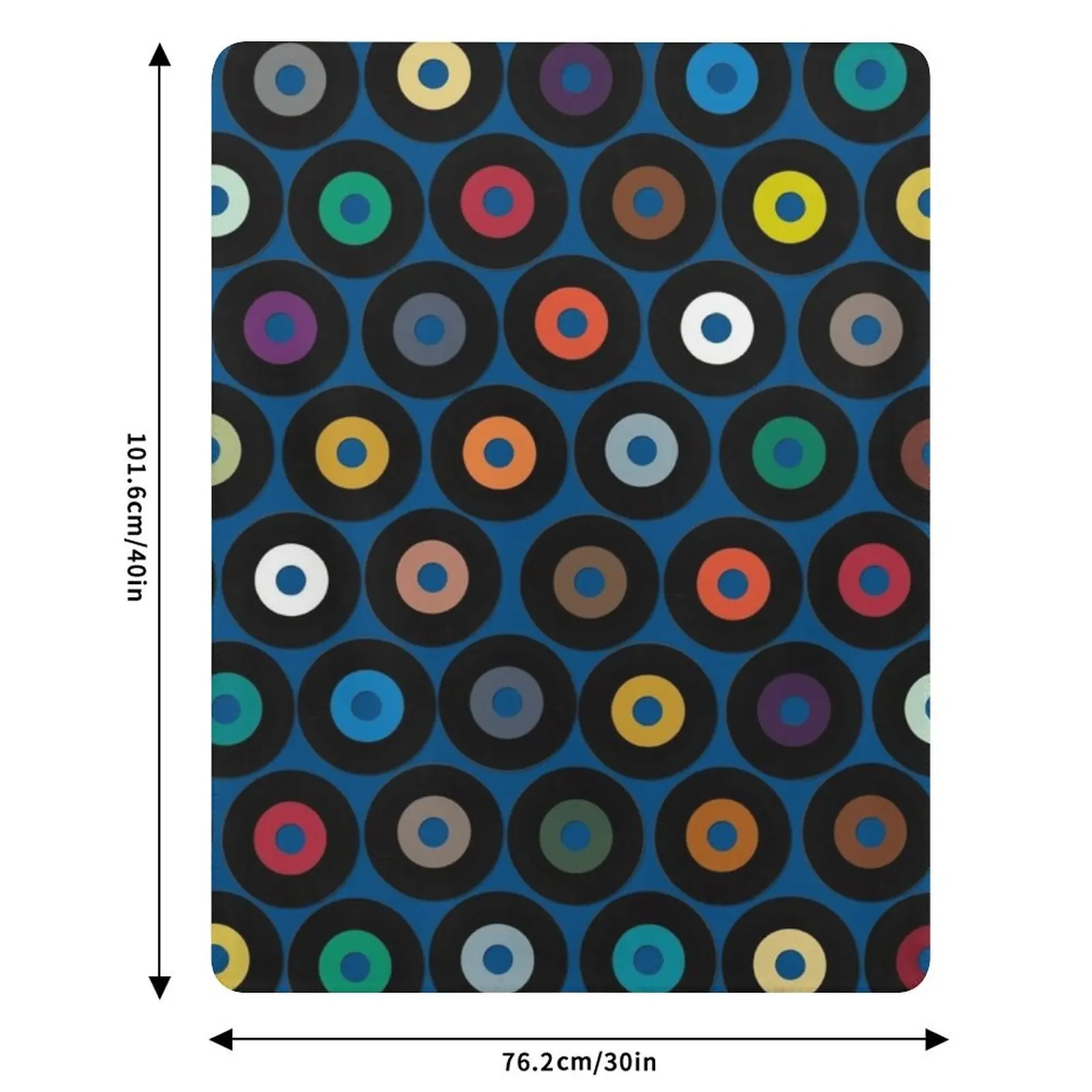 VINYL blue Throw Blanket Cozy Warm Blanket for Bed Room Decor