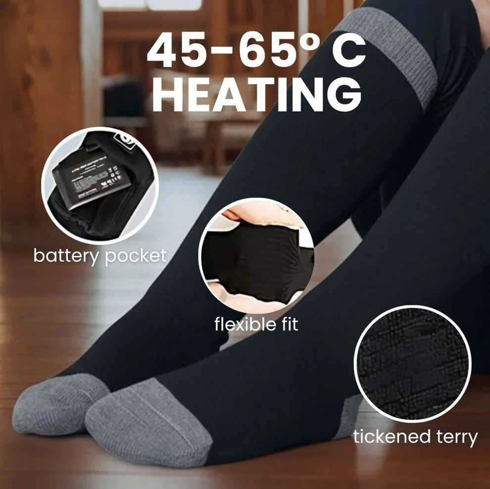 Electric Heating Socks Rechargeable Battery Powered Warm Thermal Socks for Men Women Winter Outdoor Sports Skiing Hiking