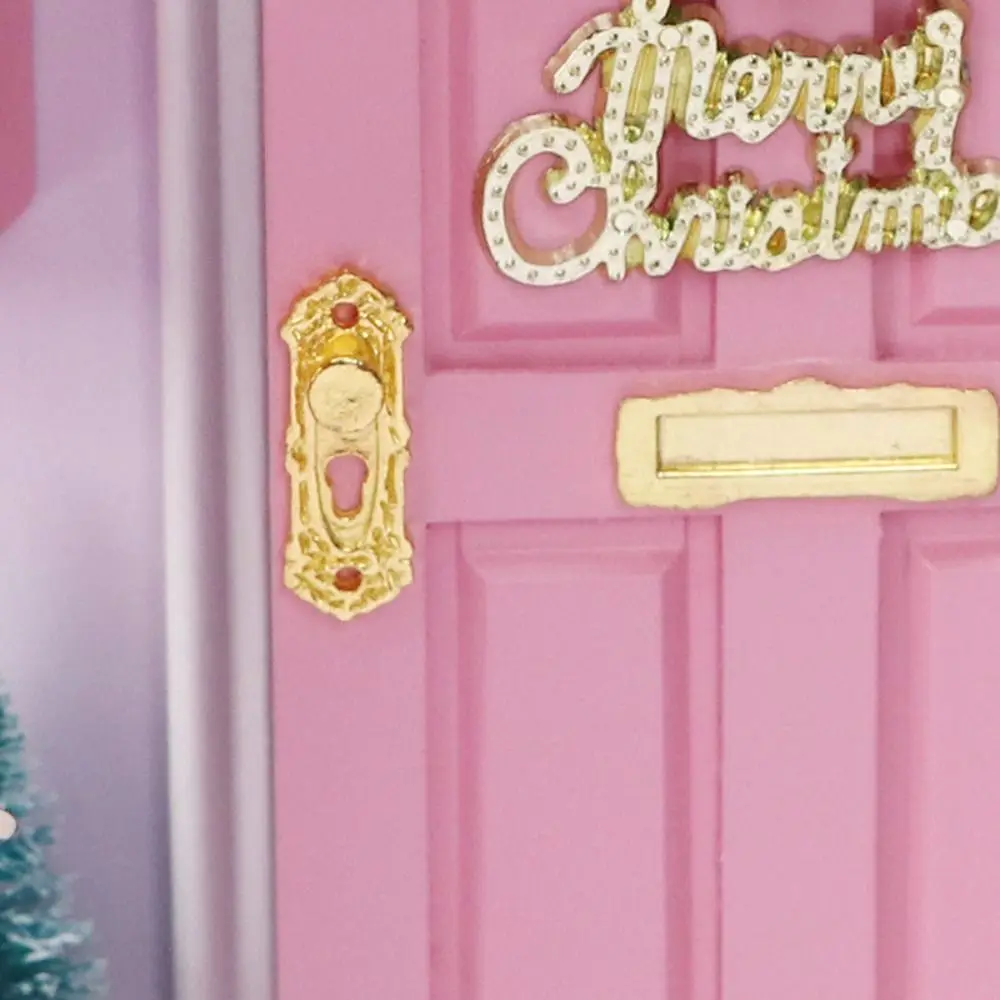 Miniature 1:12 Dollhouse Metal Door Knocker DIY Shooting Props Doll House Furniture Accessories Decor Toy Children