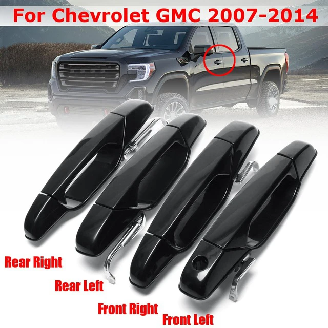 NEW-4Pcs ABS Front Rear Exterior Door Handle Outside Door Handle 20828237,25890220,20954815,25890260 For Chevrolet Silverado Sub