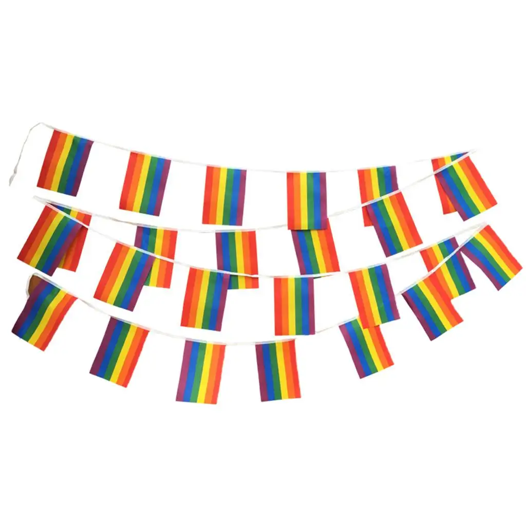 Yehoy Length 14M 40 Flags LGBT Rainbow Flag String