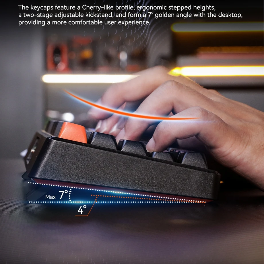 Meetion MK14 75% configurazione-tastiera meccanica wireless a tre modalità copritasto PBT a tre pin a colori-chiave completa RGB sostituibile a caldo Nuovo